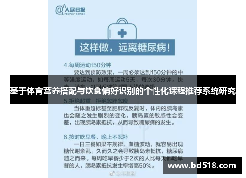 基于体育营养搭配与饮食偏好识别的个性化课程推荐系统研究